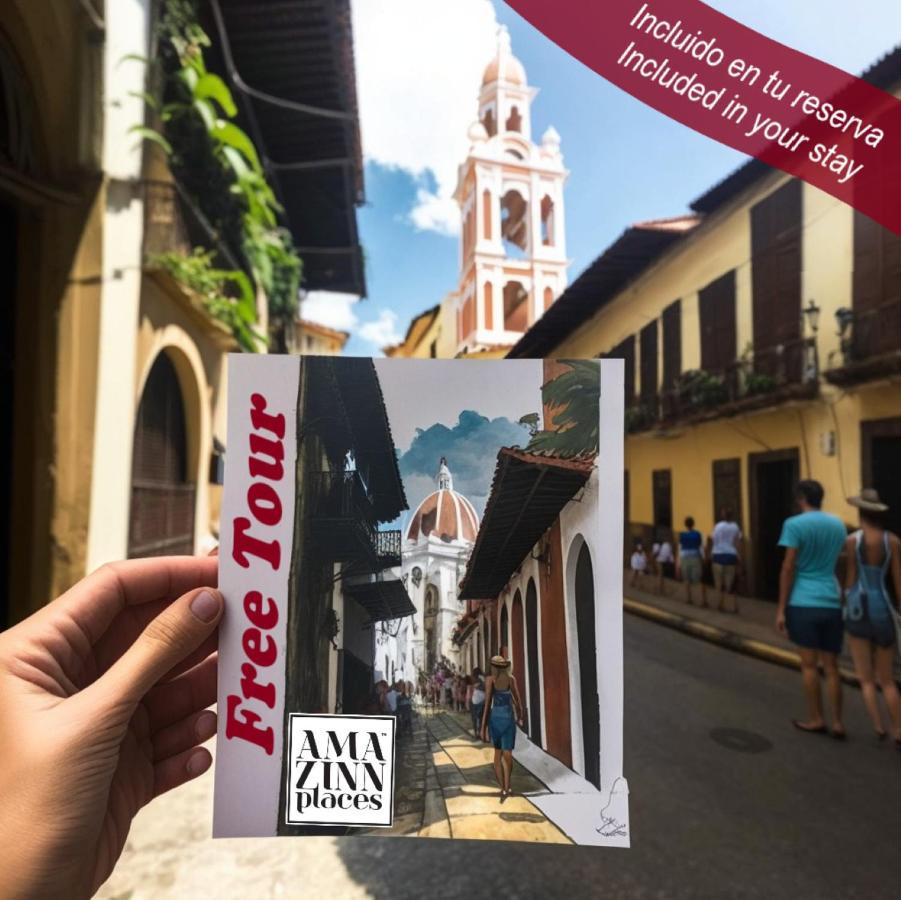 Amazinn Places Casco Viejo Pink Desing And Pool IX パナマ・シティー エクステリア 写真